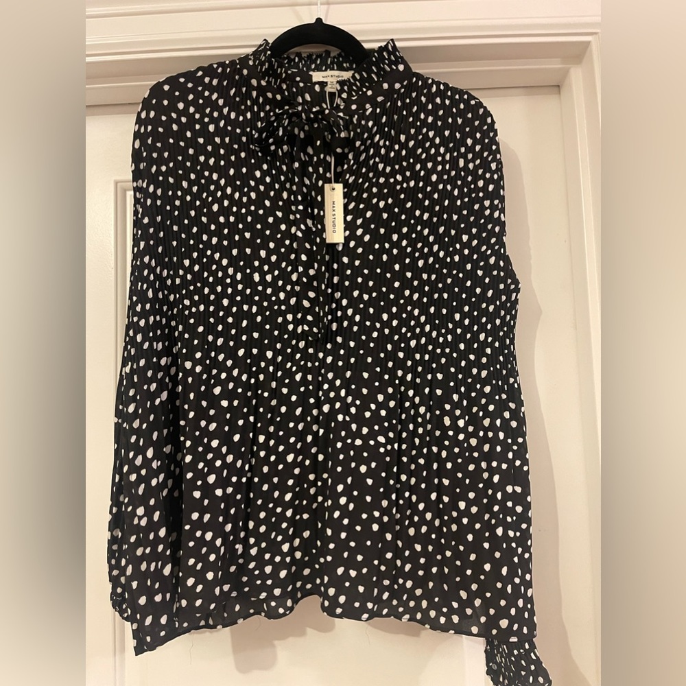 Max Studio Polka Dot Blouse size M